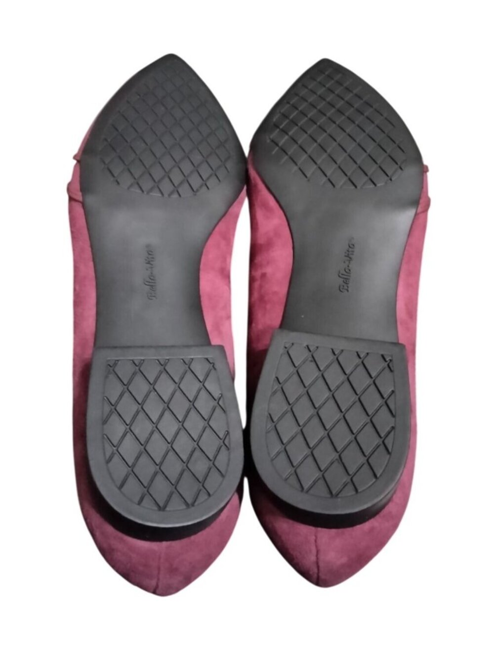 Bella Vita Rhea Size 9.5 Flats Burgundy Kidsuede Pointed Toe Comfort Narrow Fit - Picture 7 of 8